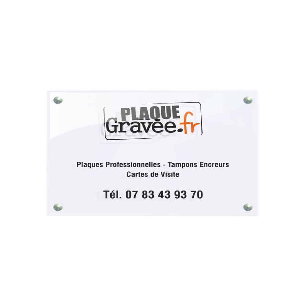 Plaque Plexi Transparent 25x15cm / 4 lignes