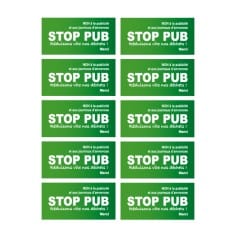 Stickers STOP PUB par 10