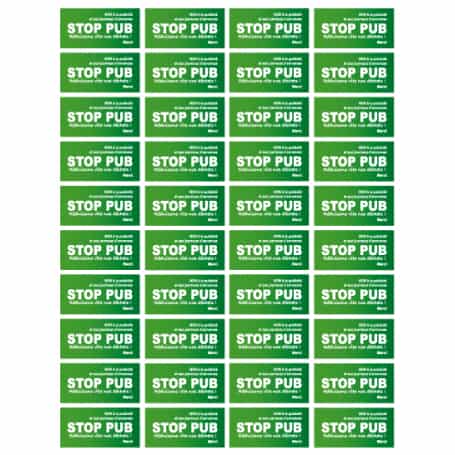 Stickers STOP PUB par 50