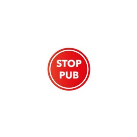 Stickers rond STOP PUB