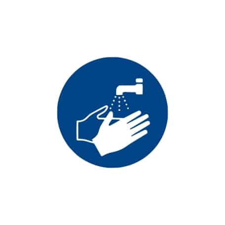 Plaque signalétique "Lavage obligatoire des mains"