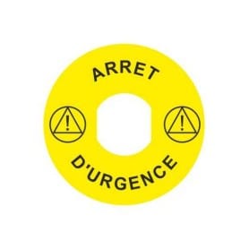 Étiquette "ARRÊT D'URGENCE" Ø 60 mm