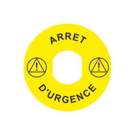 Étiquette "ARRÊT D'URGENCE" Ø 60 mm