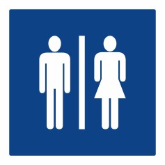 Plaque signalétique toilettes Homme-Femme