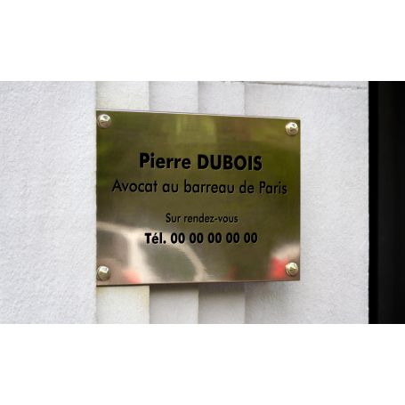 Plaque Laiton 30x20cm / 6 lignes