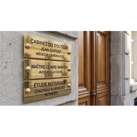 Plaque laiton gravée pour médecin