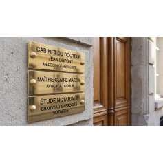 Plaque laiton gravée pour médecin