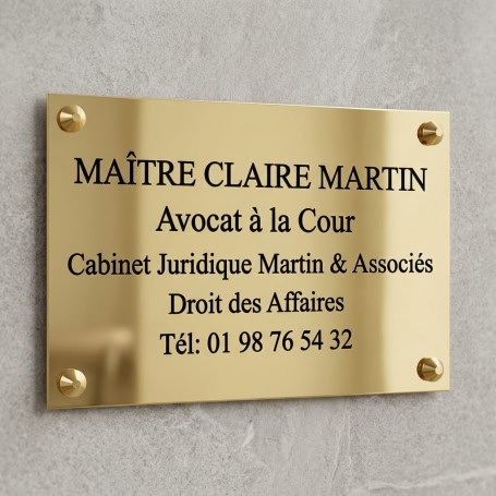 Plaque Laiton 30x20cm / 6 lignes