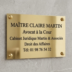 Plaque Laiton 30x20cm / 6 lignes
