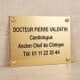 Plaque professionnelle en laiton 25 x 15 cm