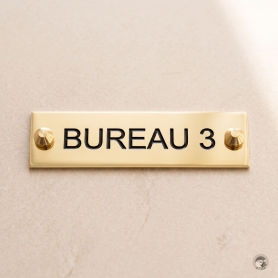 Plaque laiton 6 x 2 cm