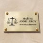 Plaque professionnelle en laiton 20 x 15 cm