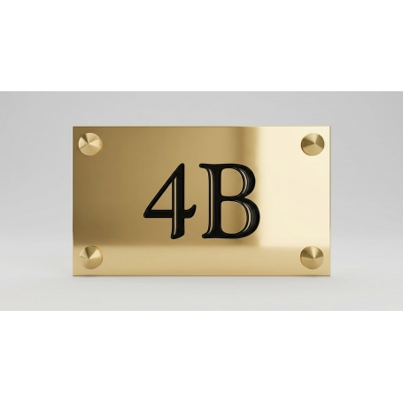 Plaque numéros de maison en laiton