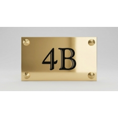 Plaque numéros de maison en laiton