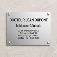 Plaque Aluminium 40 x 30 cm 6 lignes
