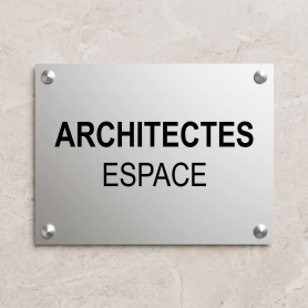 Plaque Aluminium 25 x 15 cm  4 lignes
