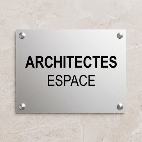 Plaque Aluminium 25 x 15 cm  4 lignes