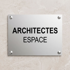 Plaque Aluminium 25 x 15 cm  4 lignes
