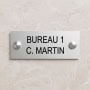 Plaque Aluminium 6x2cm / 2 lignes