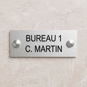 Plaque Aluminium 6x2cm / 2 lignes