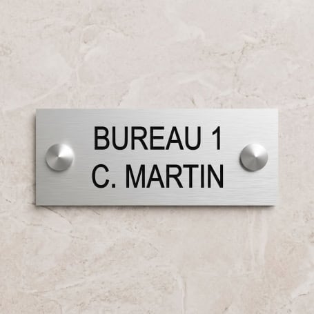 Plaque Aluminium 6x2cm / 2 lignes