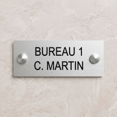 Plaque Aluminium 6x2cm / 2 lignes
