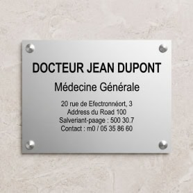 Plaque Aluminium taille personnalisée