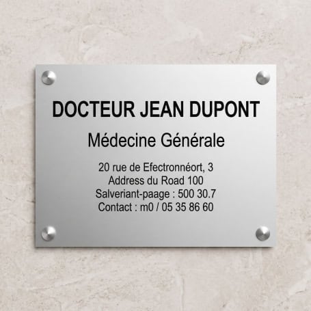 Plaque Aluminium taille personnalisée