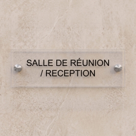 Plaque Plexi Transparent 20x5cm / 2 lignes