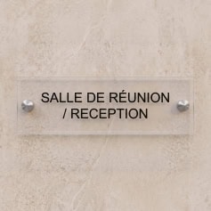 Plaque Plexi Transparent 20x5cm / 2 lignes