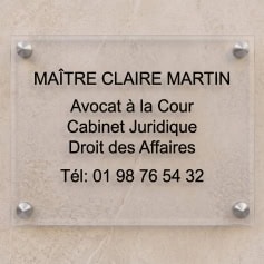 Plaque Plexi Transparent 40x30cm / 6 lignes