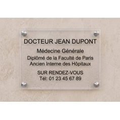 Plaque Plexi Transparent 30x20cm / 6 lignes
