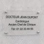 Plaque Plexi Transparent 25x15cm / 4 lignes