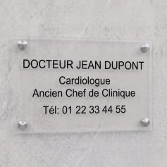Plaque Plexi Transparent 25x15cm / 4 lignes