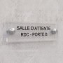 Plaque Plexi Transparent 6x2cm / 2 lignes