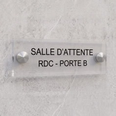 Plaque Plexi Transparent 6x2cm / 2 lignes