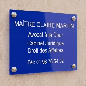 Plaque Plexi Couleur 30x20cm / 6 lignes