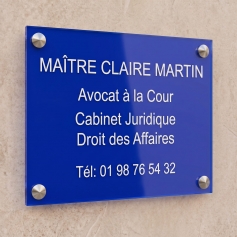 Plaque Plexi Couleur 30x20cm / 6 lignes