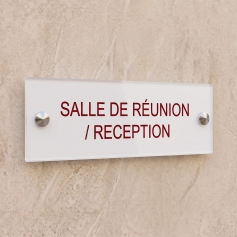 Plaque Plexi Couleur 20x5cm / 2 lignes