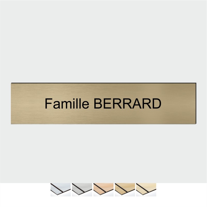 Plaque De Boîte Aux Lettres Personnalisable 3 Lignes - 10x2.5 Cm, 15 Couleurs